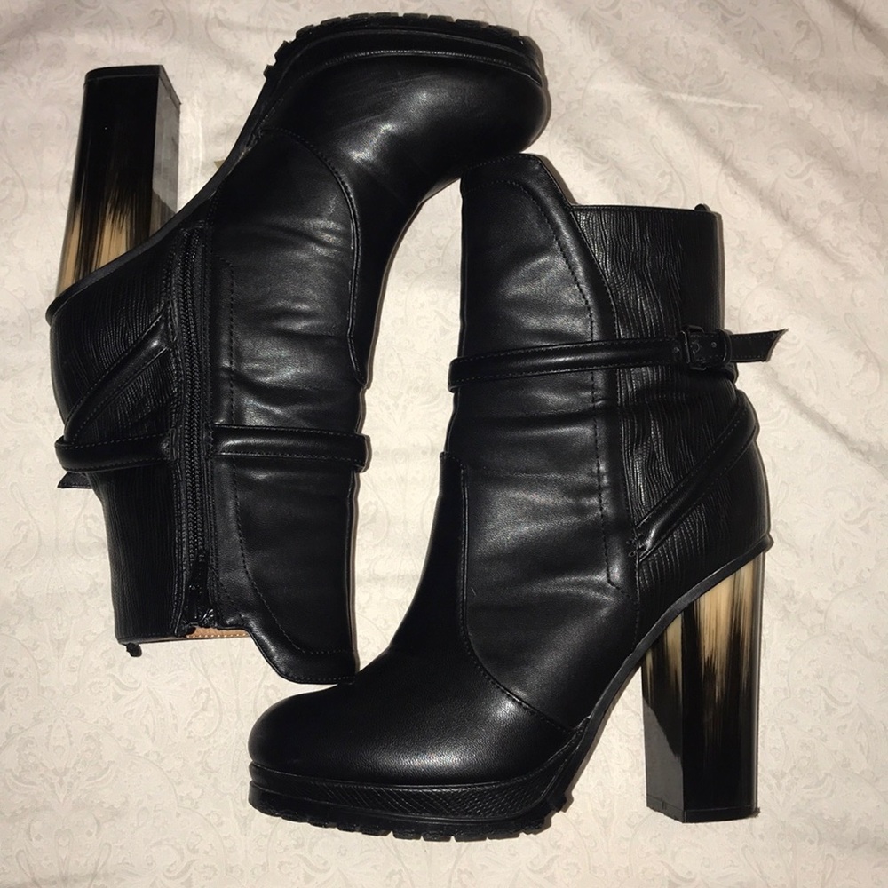 Heeled Black Booties